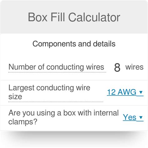 junction box fill calculator|box fill calculator free.